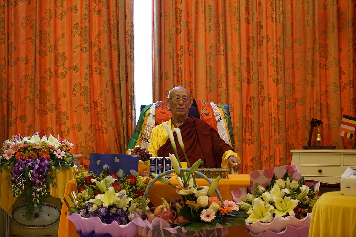 Venerable Rinpoche at Our Guangzhou Meditation Center, 2014