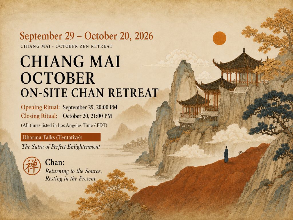 October 2026 Meditation Retreat in Chiang Mai Thailand